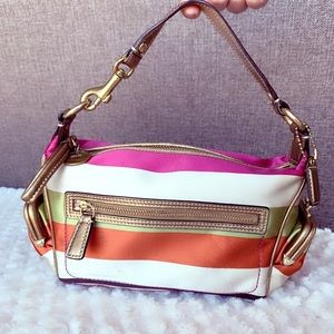 Coach hand bag multicolor
